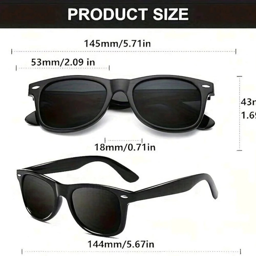 NEW Black Retro Sunglasses